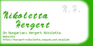 nikoletta hergert business card